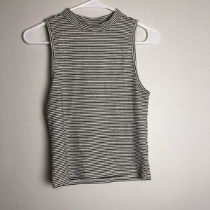 Stripped turtle neck tank